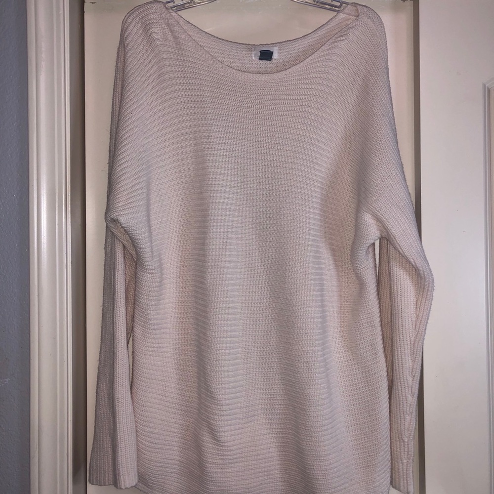 cream oversized knit sweater